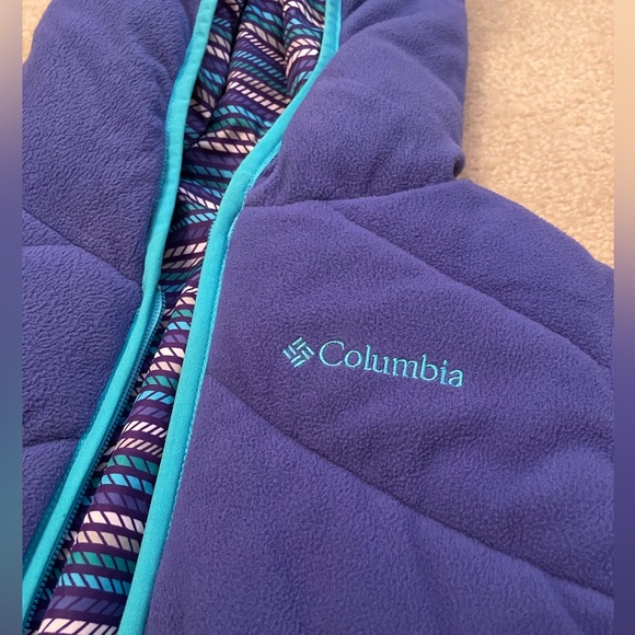 Columbia Reversible Kids' Purple/Turquoise Hooded Coat - Picture 3 of 8
